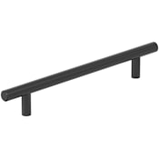 Amerock Hollow 6-5/16 Inch Center to Center Bar Cabinet Pull - Pack of 10 Matte Black