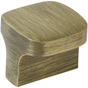 Amerock Hampden 1-1/4 Inch Square Cabinet Knob Antique Brushed Matte Brass