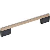 Amerock Claremont 8-13/16 Inch Center to Center Bar Cabinet Pull Matte Black / Rose Gold