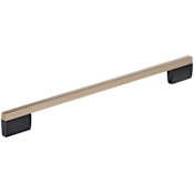 Amerock Claremont 12-5/8 Inch Center to Center Bar Cabinet Pull Matte Black / Rose Gold