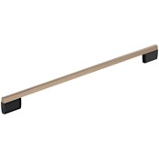 Amerock Claremont 16-3/8 Inch Center to Center Bar Cabinet Pull Matte Black / Rose Gold