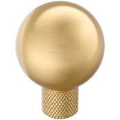 Amerock Collet 1-1/8 Inch Knurled Round Cabinet Knob Champagne Bronze