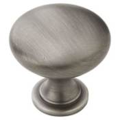 Amerock Edona 1-1/4 Inch Mushroom Cabinet Knob Antique Silver