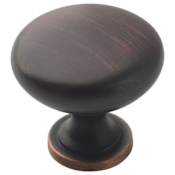 Amerock Everyday Heritage 1-1/4 Inch Diameter Mushroom Cabinet Knob - Pack of 50 Oil Rubbed Bronze