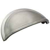 Amerock Cup Pulls 3 Inch Center to Center Countersunk Cup Cabinet Pull - Pack of 20 Satin Nickel