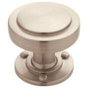 Amerock Rochdale 1-1/4 Inch Diameter Mushroom Cabinet Knob - Package of 25 Satin Nickel