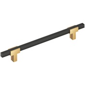 Amerock Urbanite 12 Inch Center to Center Bar Cabinet Pull Champagne Bronze / Matte Black