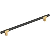 Amerock Urbanite 18 Inch Center to Center Bar Cabinet Pull Champagne Bronze / Matte Black