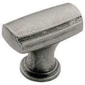 Amerock Highland Ridge 1-3/8 Inch Rectangular Cabinet Knob Antique Pewter
