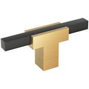 Amerock Urbanite 1/2 Inch Bar Cabinet Knob Champagne Bronze / Matte Black
