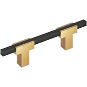 Amerock Urbanite 3 Inch Center to Center Bar Cabinet Pull Champagne Bronze / Matte Black