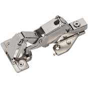 Amerock Full Overlay Face Frame 165 Degree Lazy Susan Bi-Fold Door Soft Close Concealed Cabinet Hinge - 1 Pair Nickel