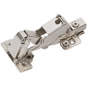 Amerock Full Overlay Frameless 165 Degree Lazy Susan Bi-Fold Door Soft Close Concealed Cabinet Hinge - 1 Pair Nickel
