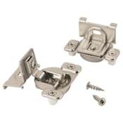 Amerock Functional Pair of 1/2" Overlay 2-Way Adjustable Concealed Hinges Nickel