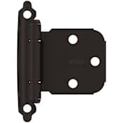 Amerock Functional Hardware Variable Overlay Self Closing Face Mount Satin Nickel Cabinet Hinge - Pair Oil Rubbed Bronze