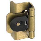 Amerock Functional 1/2" Overlay Double Demountable Hinge - Two Pack - 30 Pack Burnished Brass