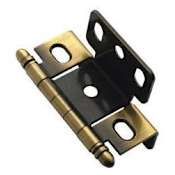 Amerock Functional 3/4" Door Thickness Full Wrap Full inset Hinges with Ball Tip - 30 Pack Antique Brass