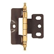 Amerock Functional 3/4 Inch Full Wrap Full Inset Hinge with Minaret Tip - Single Antique Brass