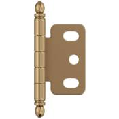 Amerock Functional Hardware Full Inset Wrap Cabinet Door Hinge with 105 Degree Opening Angle - Single Hinge Champagne Bronze