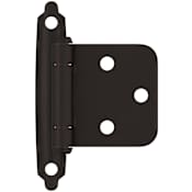 Amerock Functional Hardware Variable Overlay Surface Mount Cabinet Door Hinge with 105 Degree Opening Angle and Self Close Function - Pack of 10 Oil Rubbed Bronze