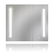 Anzzi Ether 32" x 28" Lighted Frameless Double Door Medicine Cabinet Silver