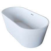 Anzzi Dover 67" Acrylic Free Standing Soaking Tub - Includes Drain Assembly High Gloss White