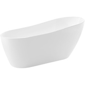 Anzzi Trend 67" Soaking Bathtub for Freestanding Installations with Reversible Drain White