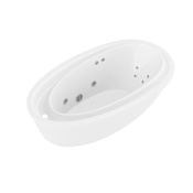 Anzzi Leni 71" Free Standing Acrylic Whirlpool Tub with Reversible Drain Glossy White