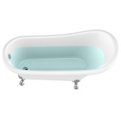 Anzzi Diamante 68" Lion's Paw Clawfoot Acrylic Soaking Tub with Reversible Drain , Drain Assembly, and Overflow Chrome
