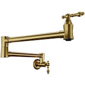 Anzzi Marca 4 GPM Wall Mounted Single Hole Pot Filler Brushed Gold