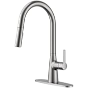 Anzzi Adela 1.8 GPM Single Hole Pull Down Kitchen Faucet - Includes Escutcheon Brushed Nickel