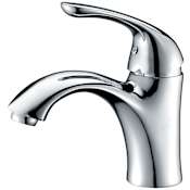 Anzzi Clavier Single Hole 1.2 GPM Bathroom Faucet with Pop-Up Drain Assembly Polished Chrome