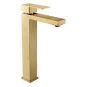 Anzzi Enti 1.2 GPM Deck Mounted Single Hole Bathroom Faucet Brushed Brass