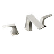 Anzzi 1.2 GPM Widespread Bathroom Faucet with Pop-Up Drain Assembly Brushed Nickel