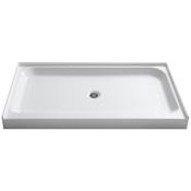 Anzzi Tier 32" x 60" Single Threshold Shower Base with Center Drain Glossy White