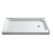 Anzzi Tier 36" x 60" Single Threshold Shower Base with Right-Side Drain Glossy White