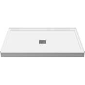 Anzzi Alexander 48" x 32" Rectangular Shower Base with Single Threshold and Center Drain White