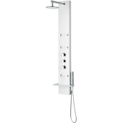 Anzzi Donna 60" Thermostatic Shower Panel with Single Function Rain Shower Head with 6 Jet Body Sprays White