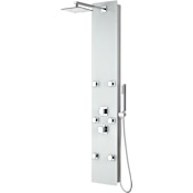 Anzzi Rhaus 60" Thermostatic Shower Panel with Single Function Rain Shower Head with 6 Jet Body Sprays White
