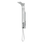 Anzzi Pier Pressure Balanced Shower Panel with Shower Head, Hand Shower, Bodyspray, Hose, and Valve Trim Brushed Steel