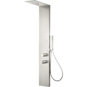 Anzzi Collines Thermostatic Shower Panel with Shower Head, Hand Shower, Body Sprays, and Hose Brushed Nickel