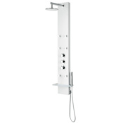 Anzzi Panther Thermostatic and Pressure Balanced Shower Panel with Shower Head, Hand Shower, Bodysprays, Hose, and Valve Trim – Less Rough-In Valve White