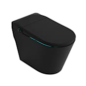Anzzi ENVO Echo 1.28 GPF Dual Flush One Piece Elongated Smart Toilet with Left Hand Lever - Bidet Seat Included Matte Black