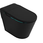 Anzzi Envo Aura 1.28 GPF Auto Flush Floor Mounted One Piece Elongated Chair Height Smart Toilet with Bidet and Left Hand Lever - Seat Included Matte Black