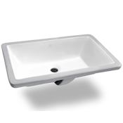 Anzzi Rhodes 21" Rectangular Vitreous China Undermount Bathroom Sink with Overflow Glossy White
