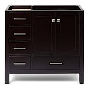 Ariel Cambridge 36" Single Free Standing Wood Vanity Cabinet Only - Less Vanity Top Espresso