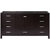 Ariel Cambridge 66" Single Free Standing Vanity Cabinet Only - Less Vanity Top Espresso