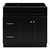 Ariel Hamlet 36" Single Free Standing Vanity Cabinet Only - Less Vanity Top Black