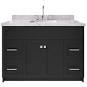 Ariel Hamlet 48" Free Standing Single Basin Vanity Set with Cabinet and Marble Vanity Top Black