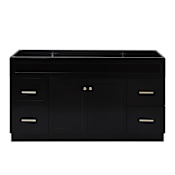 Ariel Hamlet 60" Single Free Standing Vanity Cabinet Only - Less Vanity Top Black